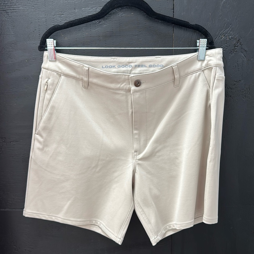 True Classic men's khaki shorts